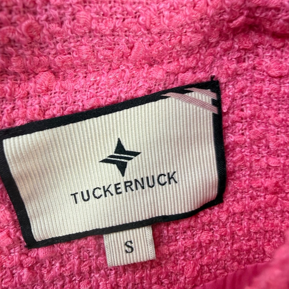 Tuckernuck Jackie Shift Tweed Dress Women S Pink Braided Lion Gold Buttons Mini - Picture 4 of 14